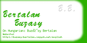 bertalan buzasy business card